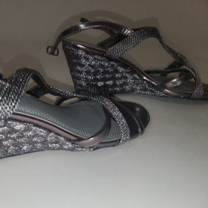 Silver sandal heels